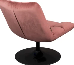 Draaifauteuils-Dutchbone Bar velvet Fauteuil Old Pink