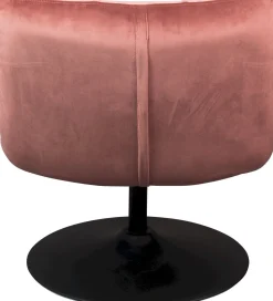 Draaifauteuils-Dutchbone Bar velvet Fauteuil Old Pink