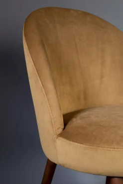 Kuipstoelen|Eetkamerstoelen Zonder Armleuning-Dutchbone Barbara Eetkamerstoel Camel