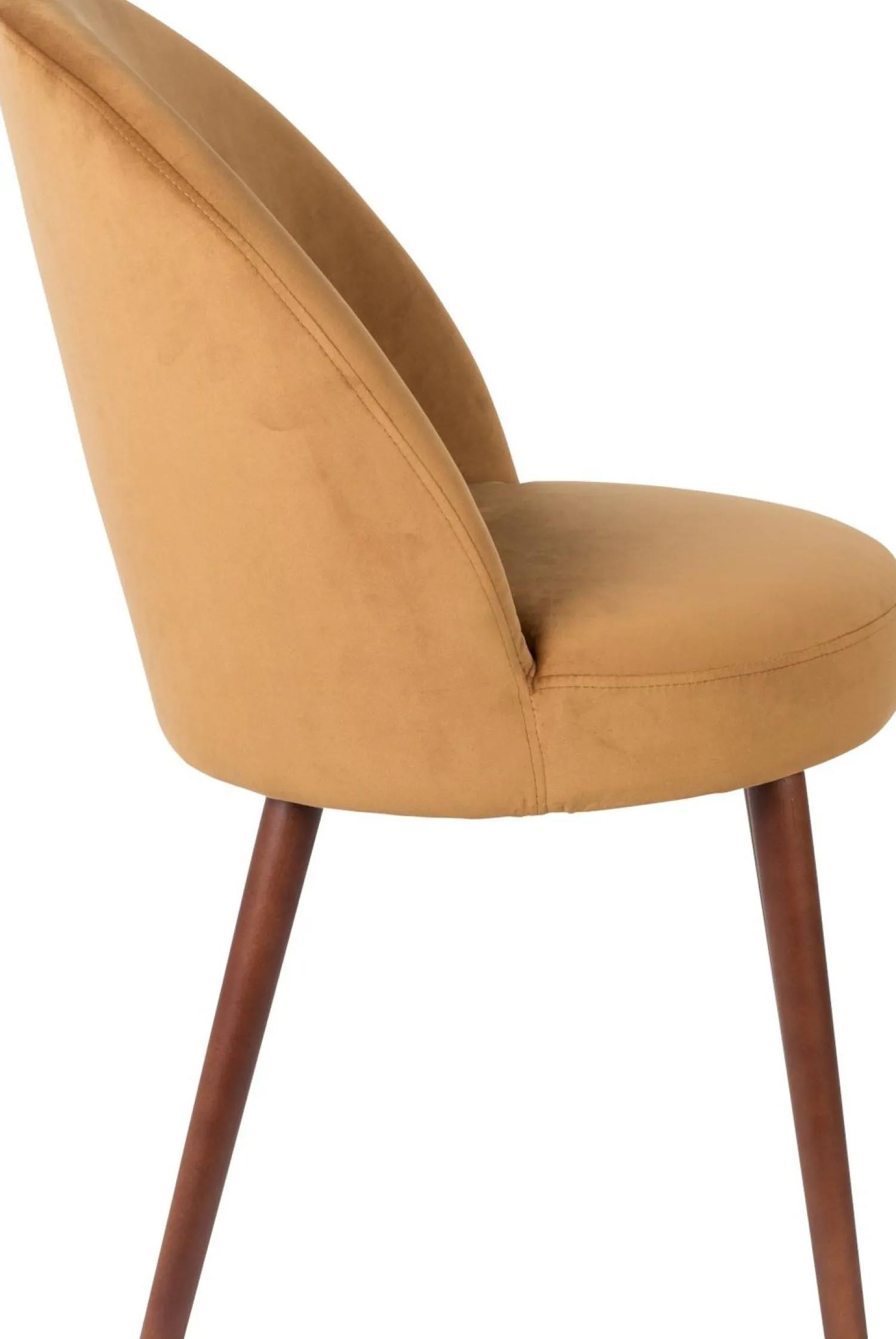 Kuipstoelen|Eetkamerstoelen Zonder Armleuning-Dutchbone Barbara Eetkamerstoel Camel
