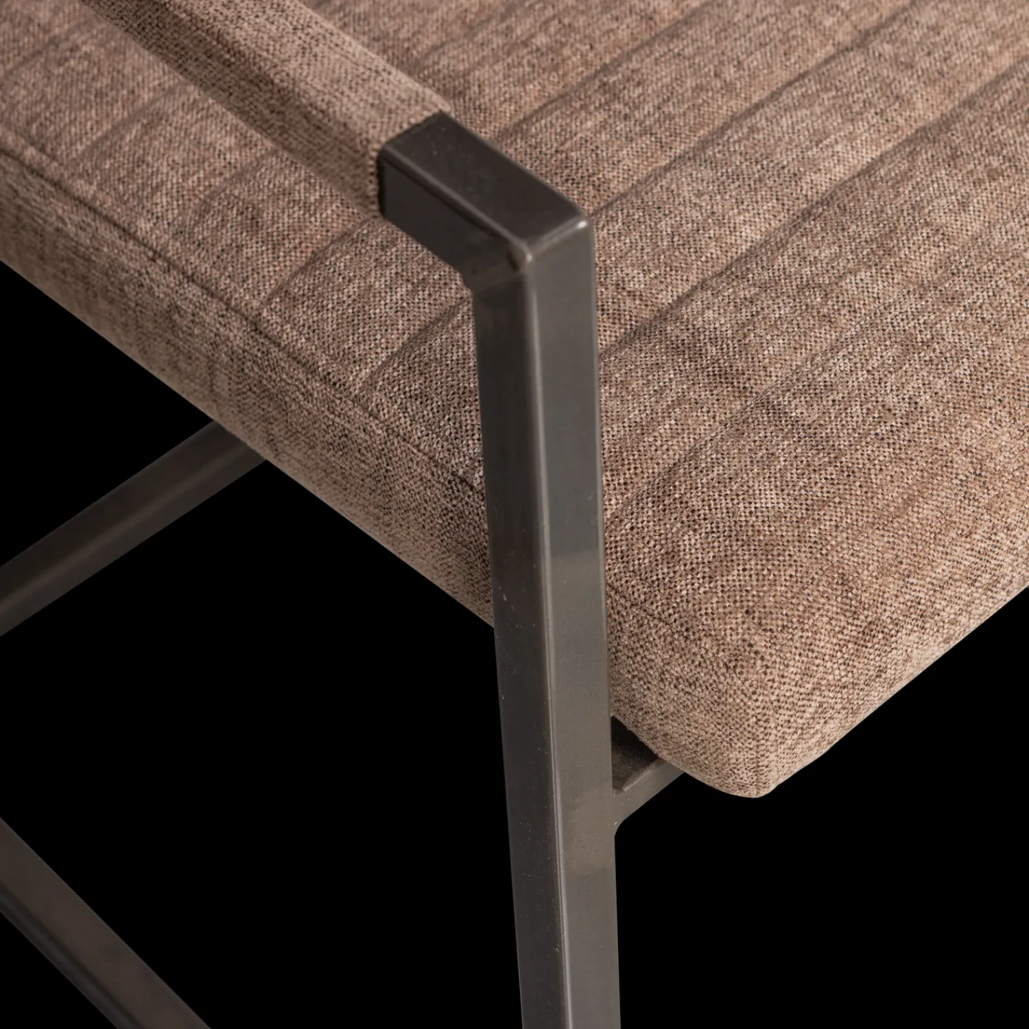 Eetkamerstoelen Met Armleuning-WOOOD Bas Armstoel Brown Melange