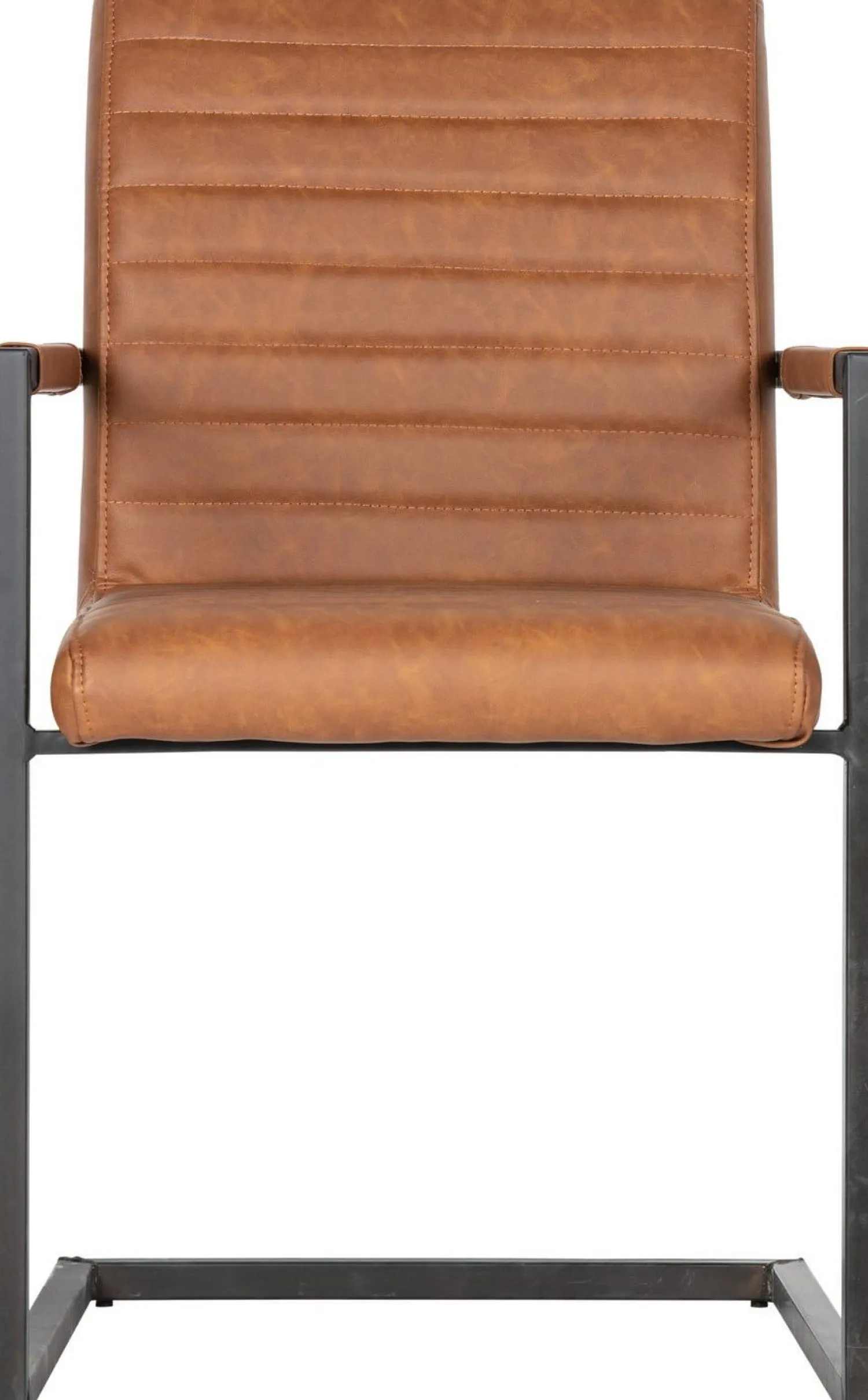 Eetkamerstoelen Met Armleuning-WOOOD Bas Eetkamerstoel cognac