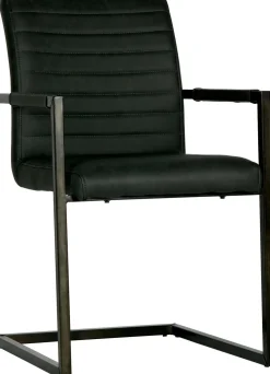Eetkamerstoelen Met Armleuning-WOOOD Bas Eetkamerstoel antraciet