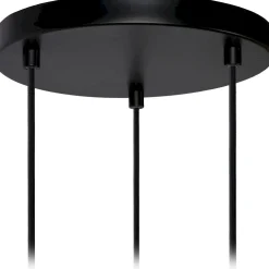 Industriële Hanglampen|Industriële Hanglampen-Lucide Baskett Hanglamp Zwart, Naturel