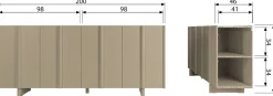 Dressoirs-WOOOD Basu Dressoir Mud