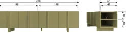 Tv-Meubels-WOOOD Basu TV-meubel Moss