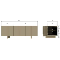 Tv-Meubels-WOOOD Basu Tv-meubel Moss