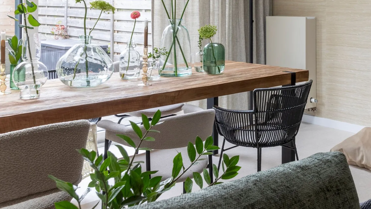 Houten Eettafels|Rechthoekige Eettafels-DTP Home Beam Eettafel Bruin