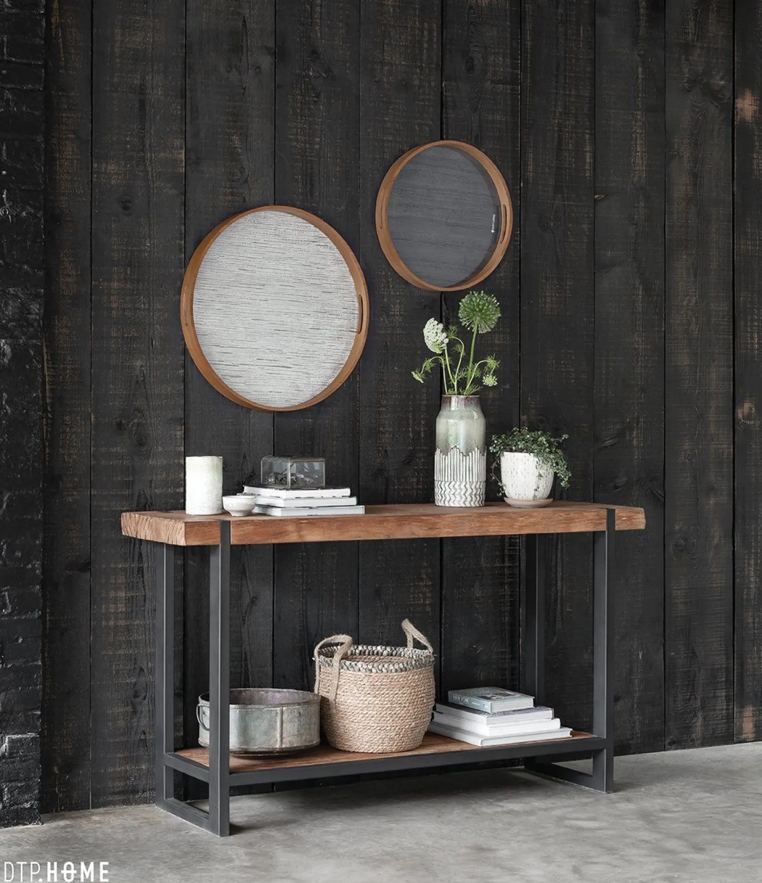 Dressoirs-DTP Home Beam Wandtafel Bruin