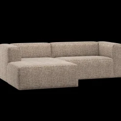 Hoekbanken-WOOOD Bean Chaise Longue Hoekbank Lichtbruin