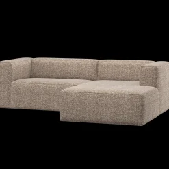 Hoekbanken-WOOOD Bean Chaise Longue Hoekbank Lichtbruin
