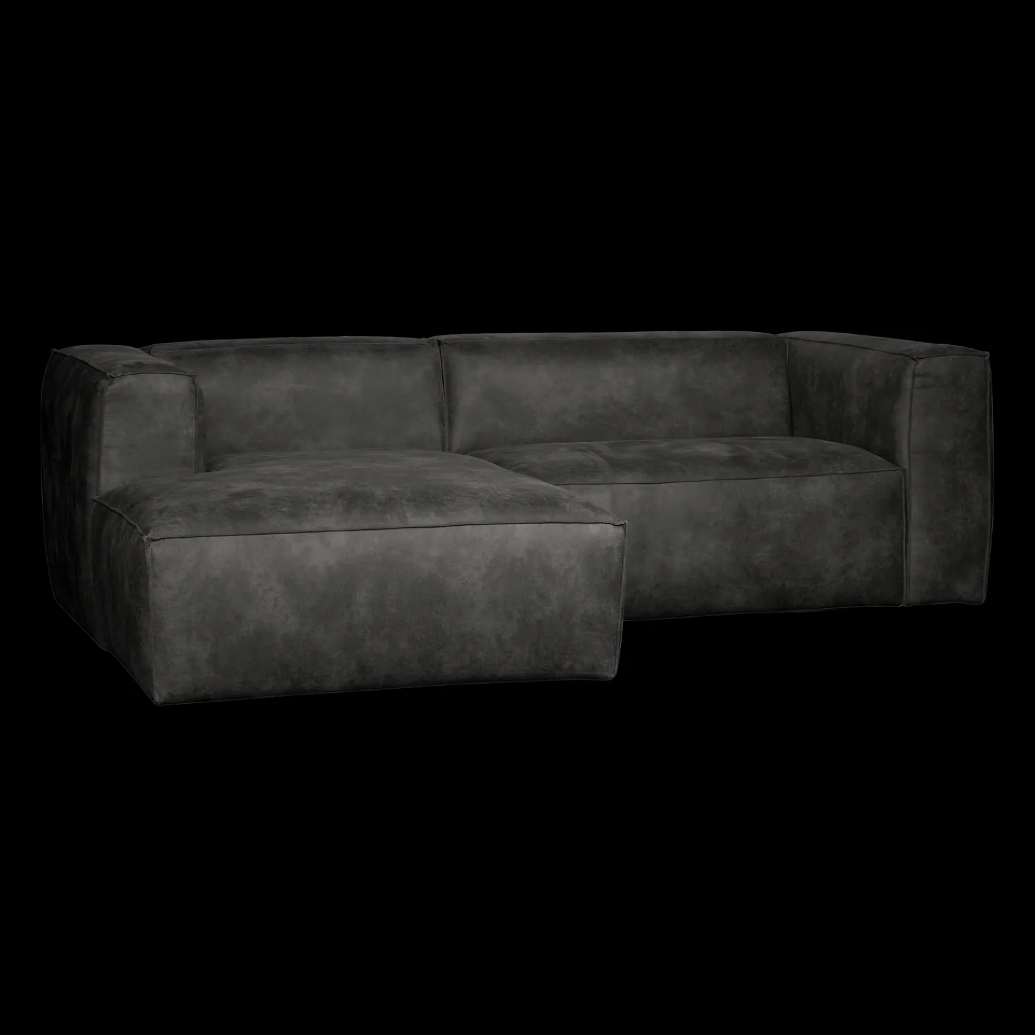 Hoekbanken-WOOOD Bean Chaise Longue Hoekbank Zwart