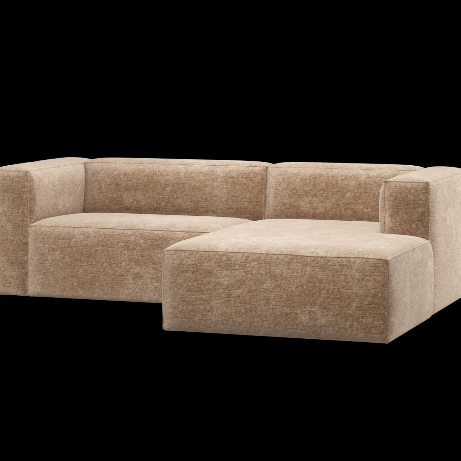 Hoekbanken-WOOOD Bean Chaise Longue Hoekbank Perzikroze