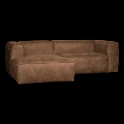 Hoekbanken-WOOOD Bean Chaise Longue Hoekbank Cognac