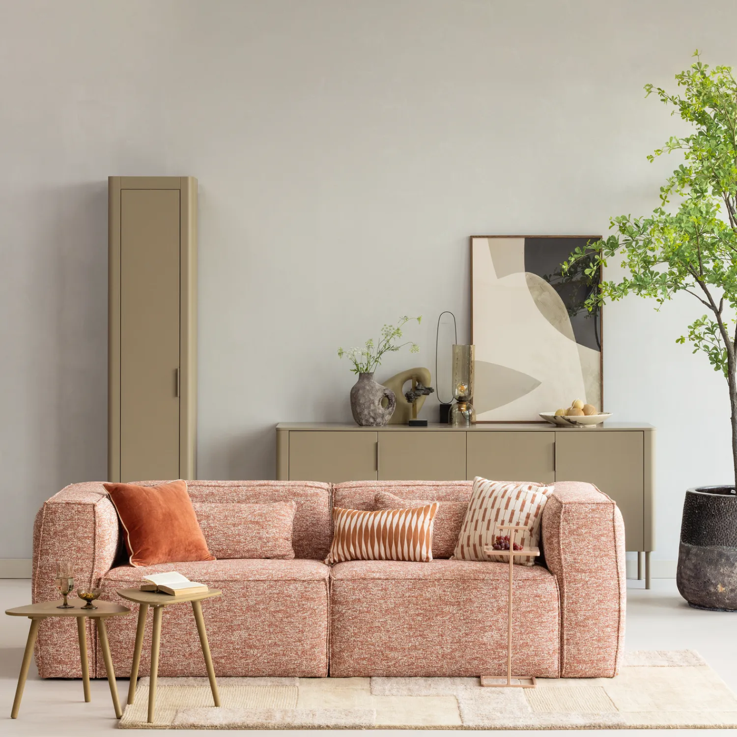 Hoekbanken-WOOOD Bean Chaise Longue Hoekbank Terra