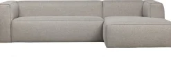Hoekbanken-WOOOD Bean Gemeleerd Rechts Hoekbank Light Grey
