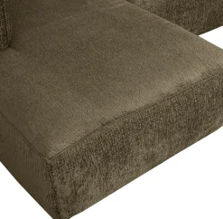 Hoekbanken-WOOOD Bean Velvet Links Hoekbank Moss