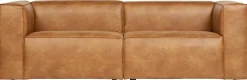 Zitbanken-WOOOD Bean 3,5-Zitsbank cognac