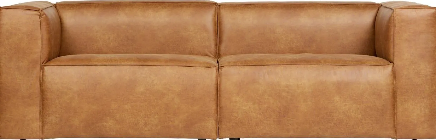 Zitbanken-WOOOD Bean 3,5-Zitsbank cognac