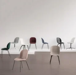 Design Stoelen|Kuipstoelen-GUBI Beetle Eetkamerstoel Light Bouclé