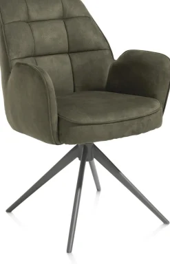 Eetkamerstoelen Met Armleuning-Henders en Hazel Bell Calabria Armstoel Mosgroen