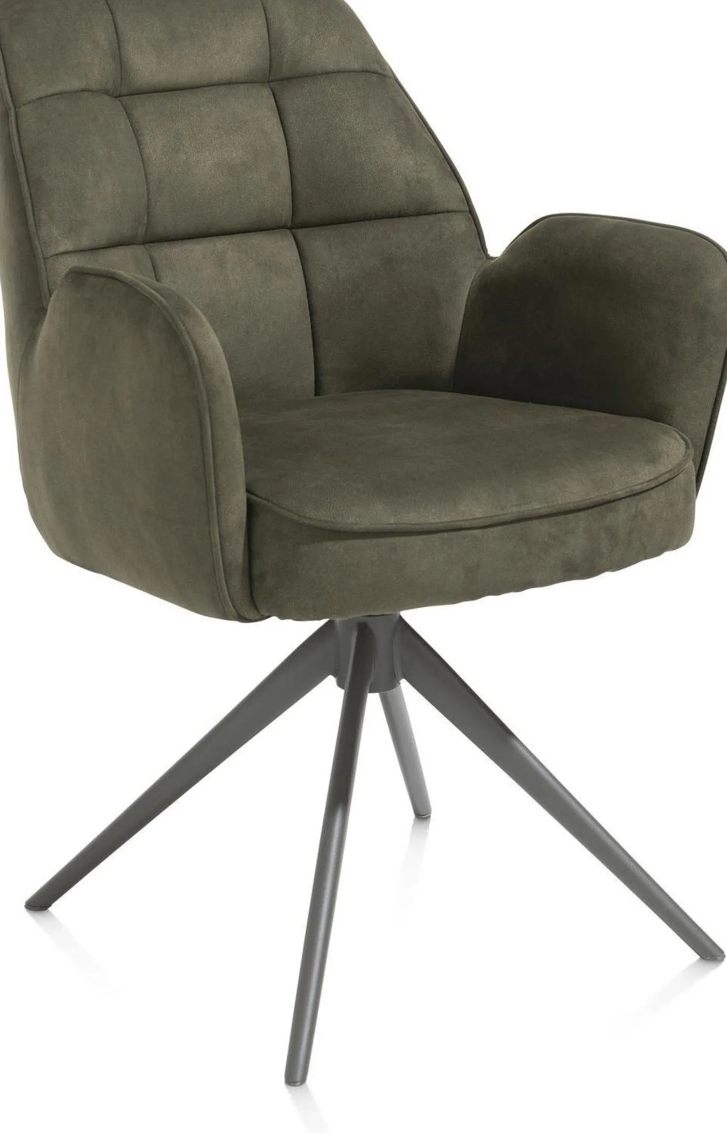 Eetkamerstoelen Met Armleuning-Henders en Hazel Bell Calabria Armstoel Mosgroen