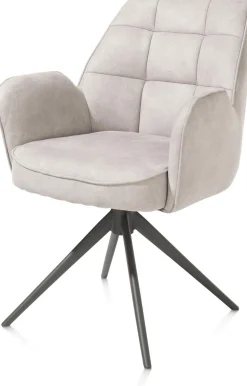 Eetkamerstoelen Met Armleuning-Henders en Hazel Bell Calabria Armstoel Kiezel