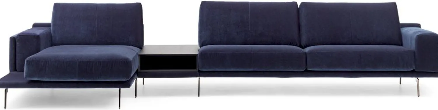 Elementenbanken|Hoekbanken-Leolux Bellice Hoekbank Blauw