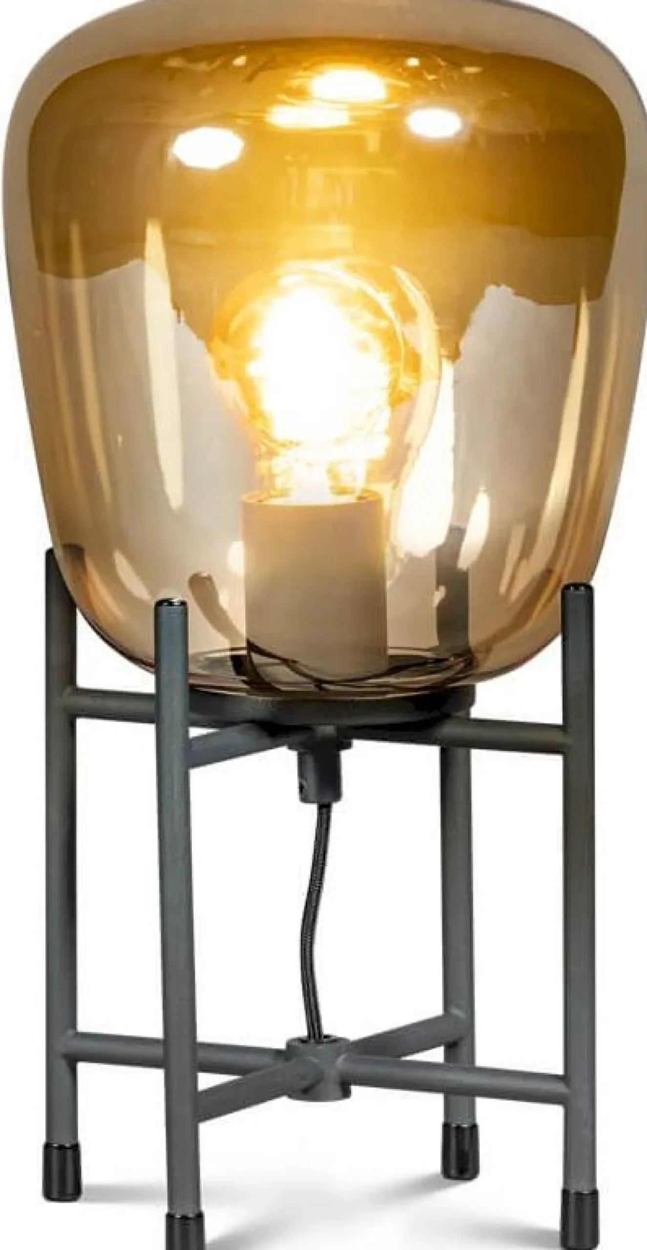 Tafellampen|Tafellampen-Eijerkamp Collectie Benn Tafellamp Zwart, Goud