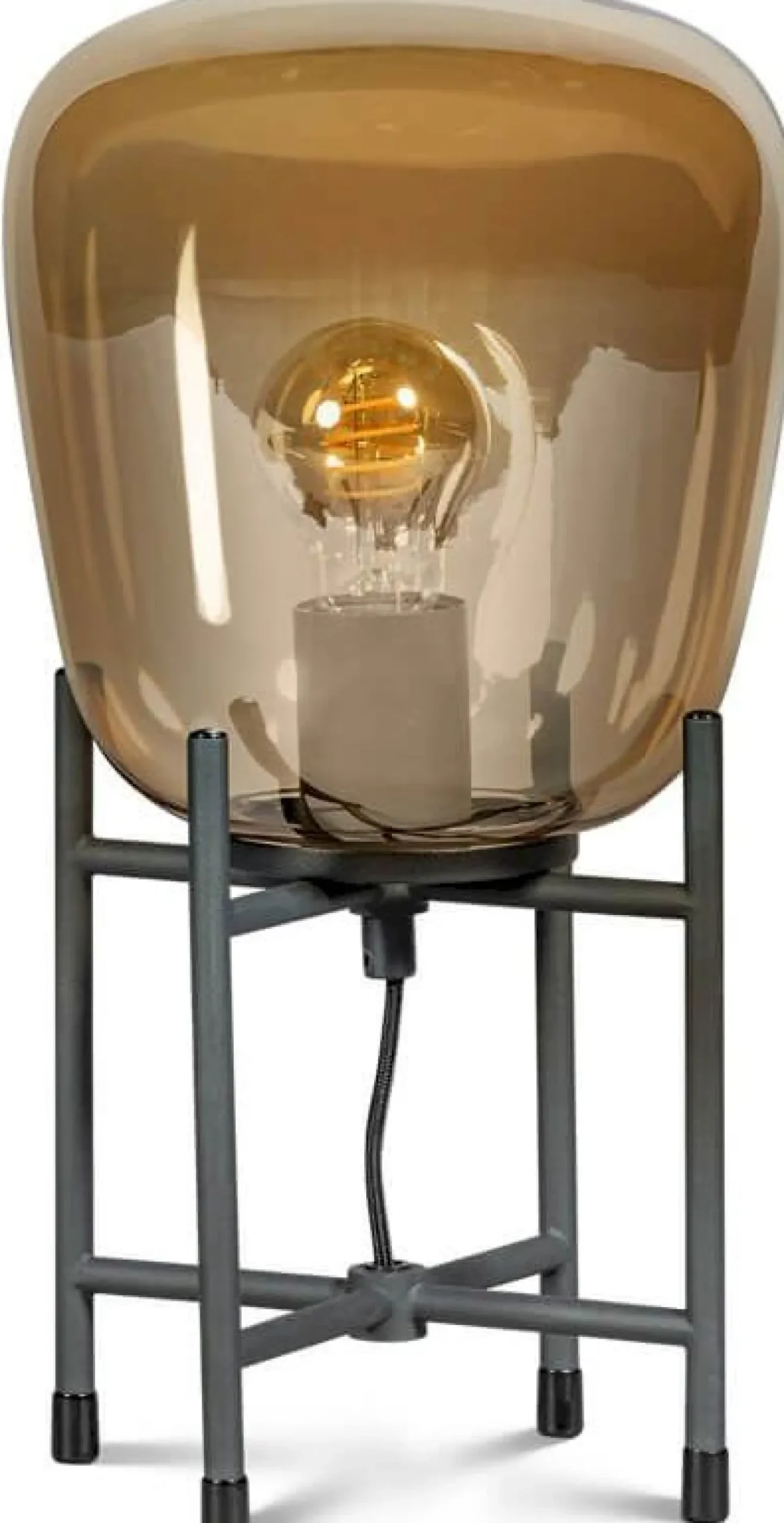 Tafellampen|Tafellampen-Eijerkamp Collectie Benn Tafellamp Zwart, Goud