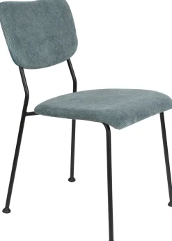 Eetkamerstoelen Zonder Armleuning-Zuiver Benson (set van 2) Eetkamerstoel Grijsblauw