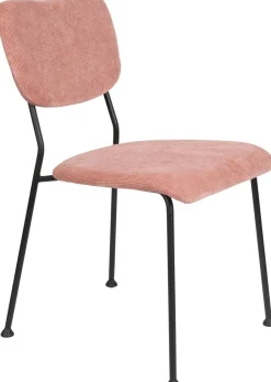 Eetkamerstoelen Zonder Armleuning-Zuiver Benson (set van 2) Eetkamerstoel roze
