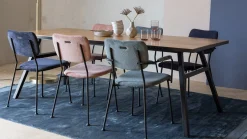 Eetkamerstoelen Zonder Armleuning-Zuiver Benson (set van 2) Eetkamerstoel roze
