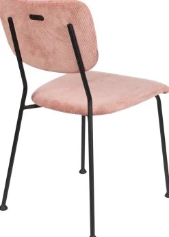 Eetkamerstoelen Zonder Armleuning-Zuiver Benson (set van 2) Eetkamerstoel roze