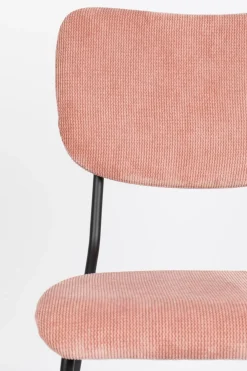 Eetkamerstoelen Zonder Armleuning-Zuiver Benson (set van 2) Eetkamerstoel roze