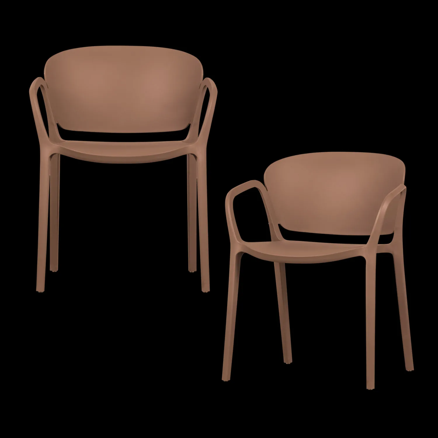 Tuinstoelen-WOOOD Bent Tuinstoel Zalmroze