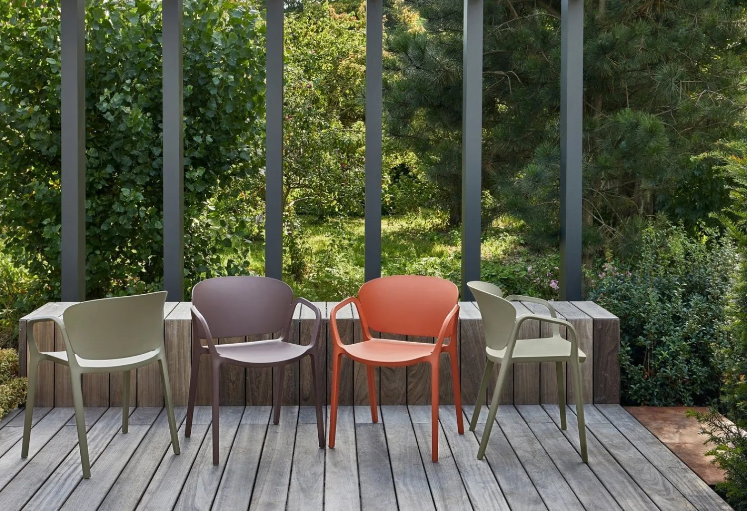 Tuinstoelen-WOOOD Bent Tuinstoel Green