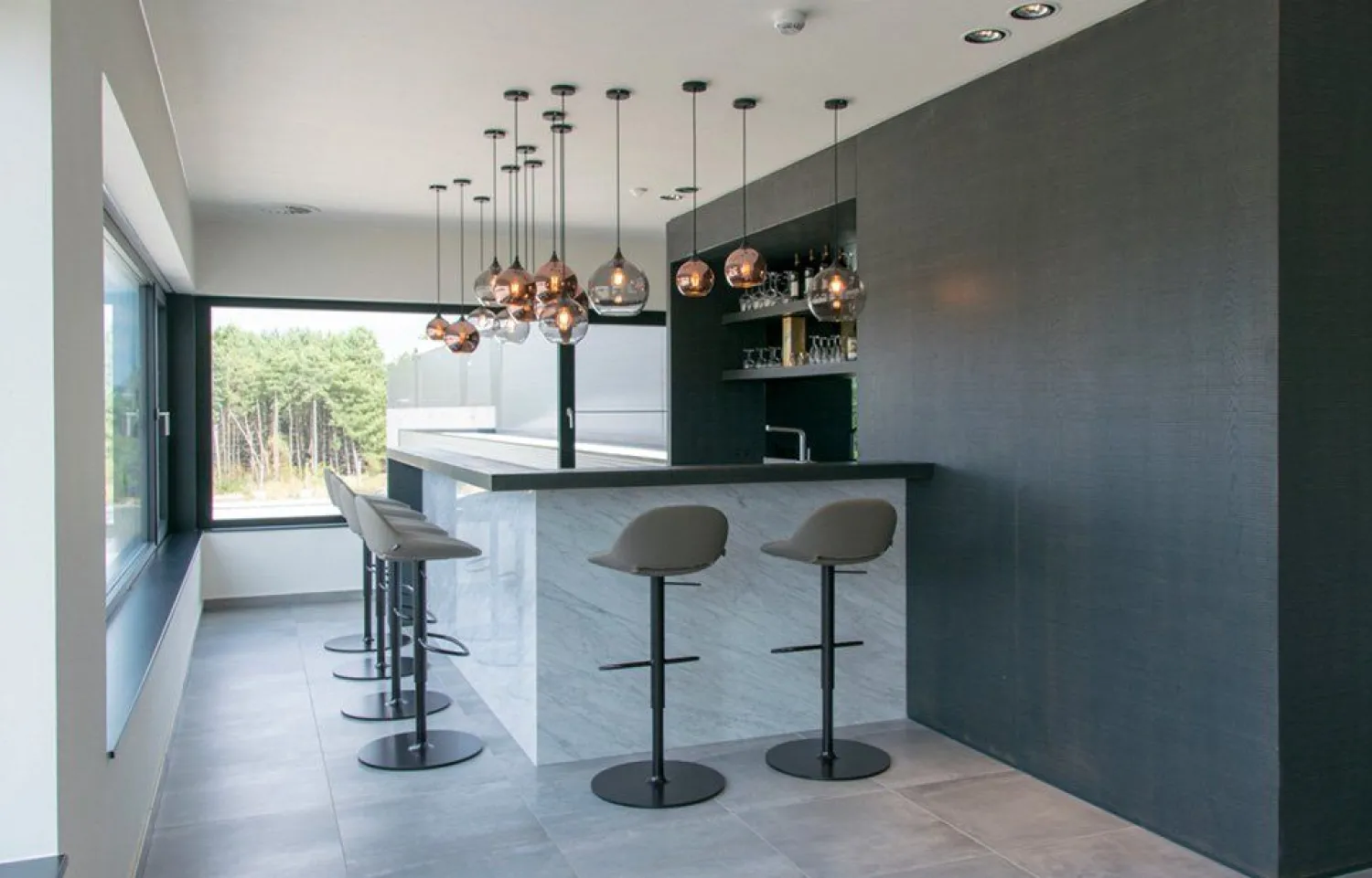 Stoffen Barkrukken-Artifort Beso Barstoel Grijs