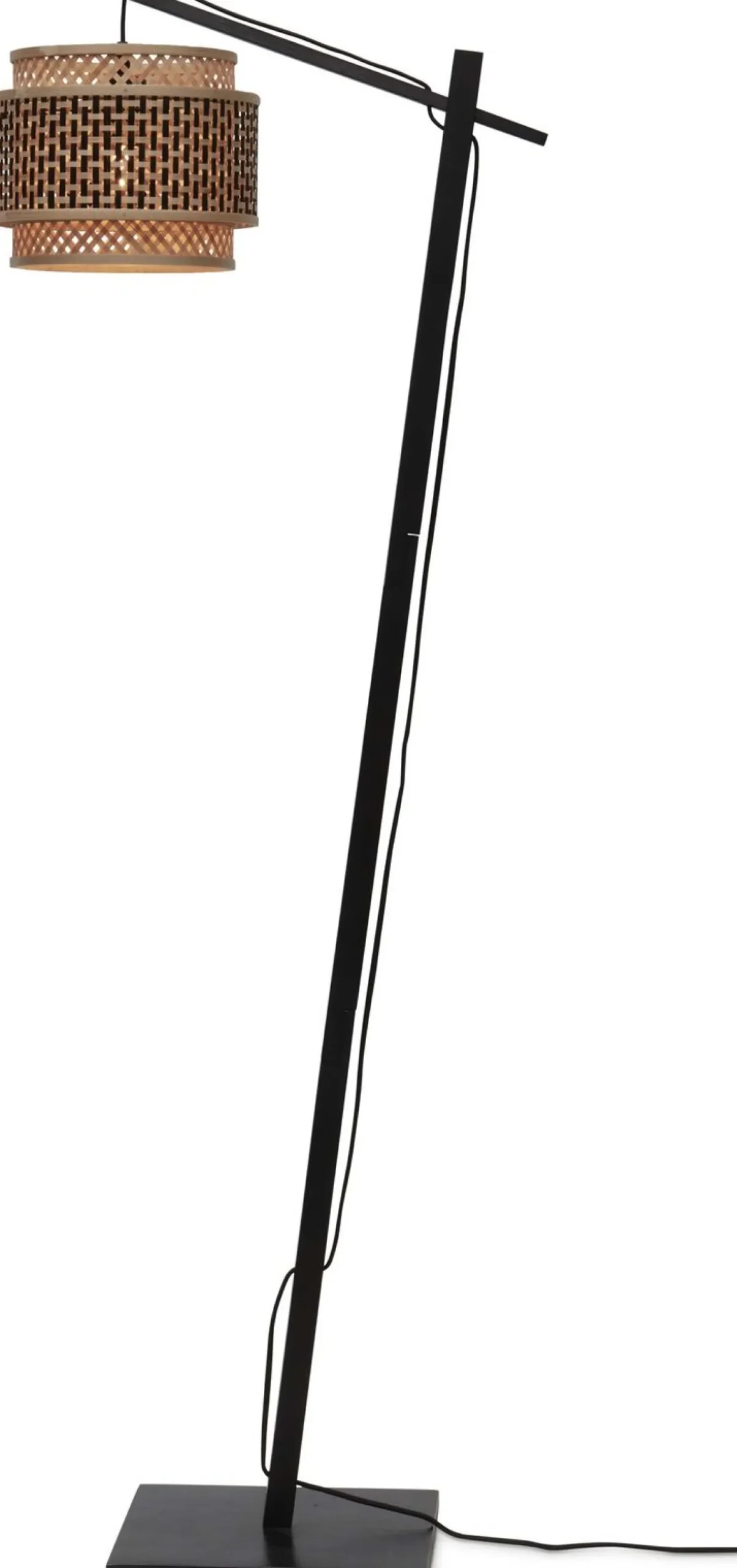 Vloerlampen|Vloerlampen-Good&Mojo Bhutan 1 Arm Vloerlamp Black, Natural
