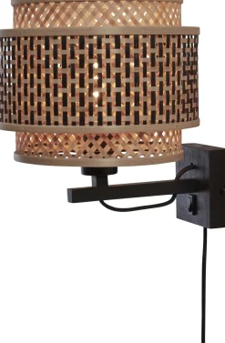 Wandlampen|Wandlampen-Good&Mojo Bhutan 1 Arm Wandlamp Black, Natural