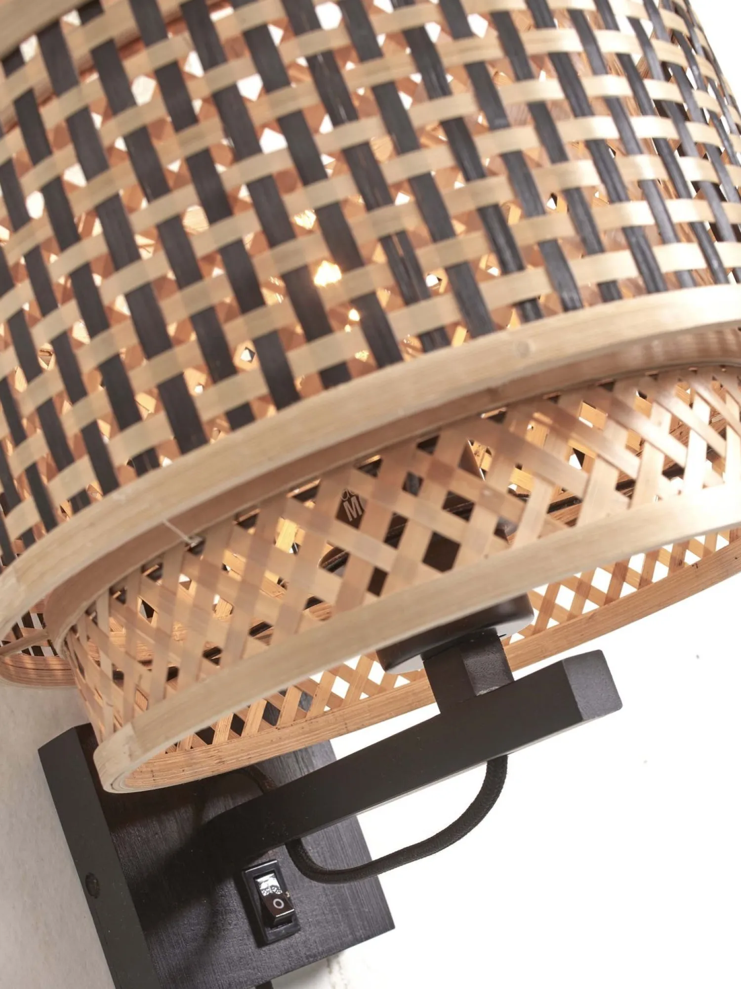 Wandlampen|Wandlampen-Good&Mojo Bhutan 1 Arm Wandlamp Black, Natural