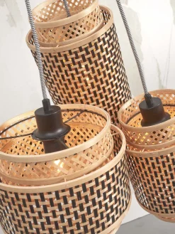 Hanglampen|Hanglampen-Good&Mojo Bhutan 3 Shades Hanglamp Natural, Black