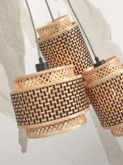 Hanglampen|Hanglampen-Good&Mojo Bhutan 3 Shades Hanglamp Natural, Black