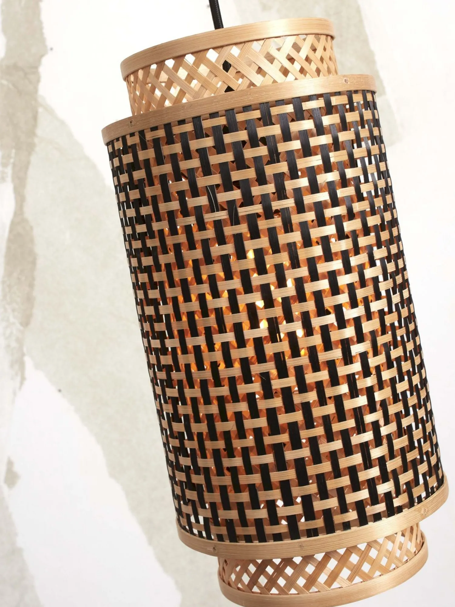Hanglampen|Hanglampen-Good&Mojo Bhutan L Hanglamp Natural, Black