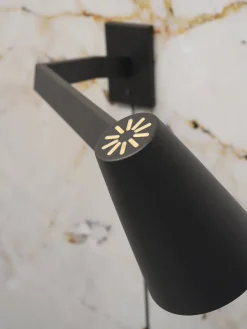 Industriële Wandlampen|Wandlampen-It's about RoMi Biarritz Wandlamp zwart