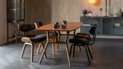 Eetkamerstoelen Zonder Armleuning-Dutchbone Blackwood Eetkamerstoel Walnut