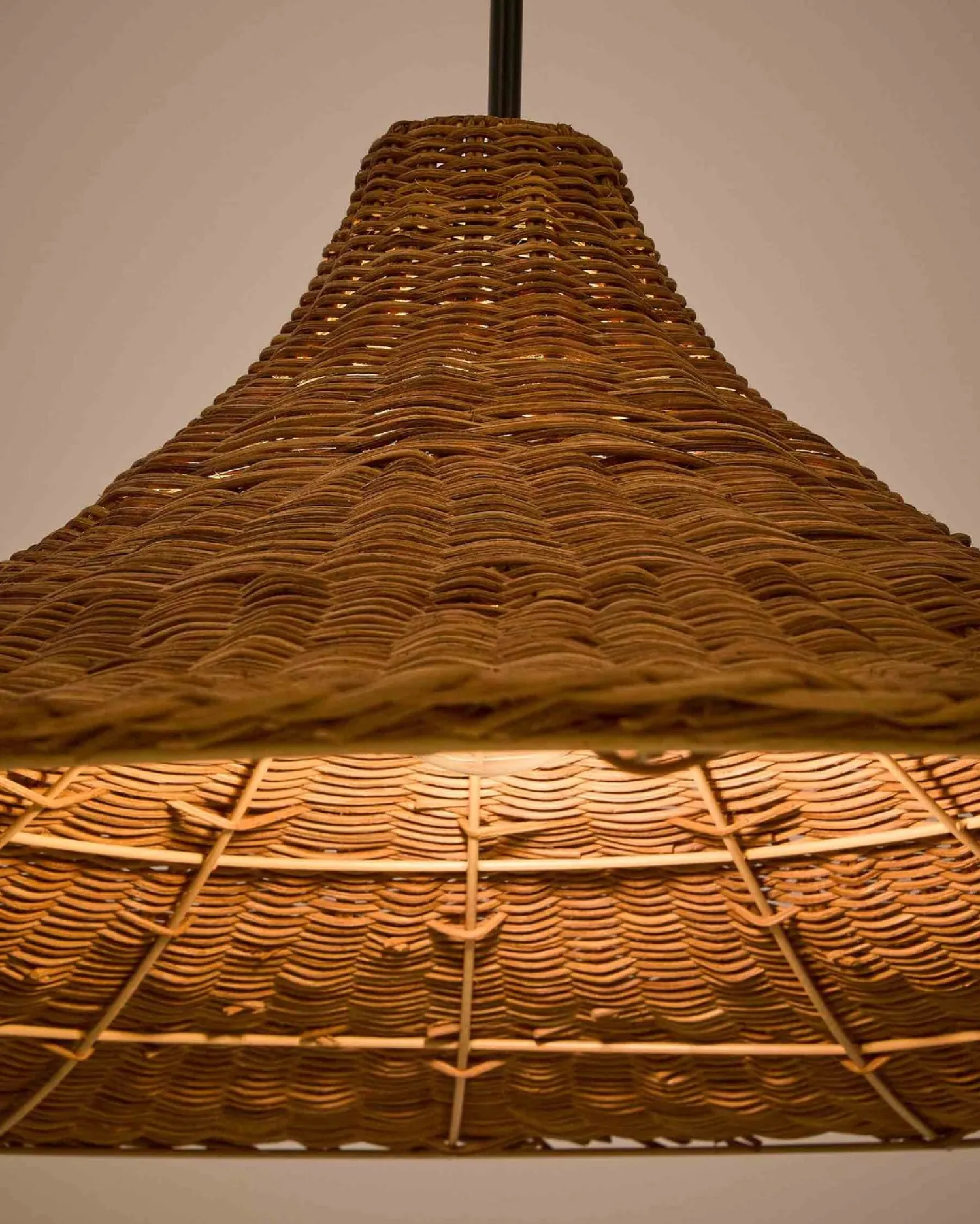 Hanglampen|Hanglampen-Kave Home Bladia Lampenkap Naturel
