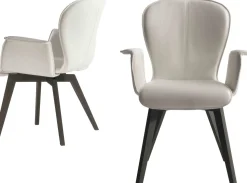 Design Stoelen|Eetkamerstoelen Met Armleuning-Bert Plantagie Blake Armstoel Bruin, Grijs