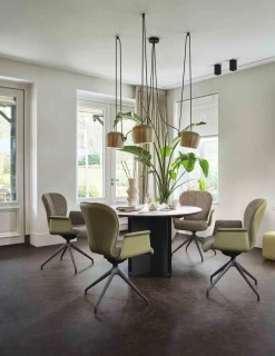 Design Stoelen|Eetkamerstoelen Met Armleuning-Bert Plantagie Blake Armstoel Bruin, Grijs