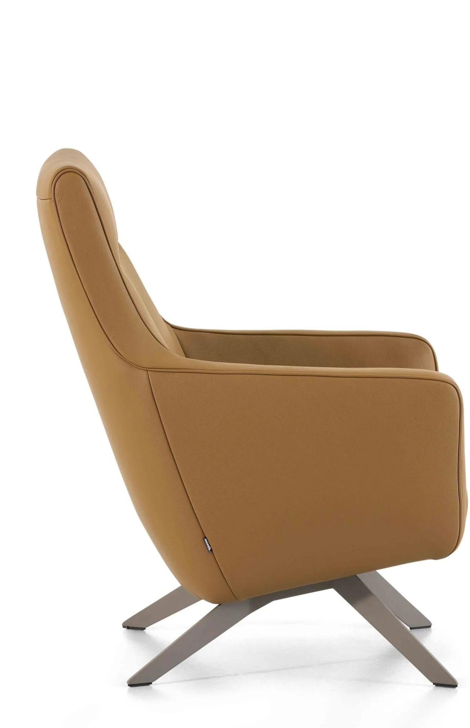 Leren Fauteuils-Montèl Bliss Medium Fauteuil Olive